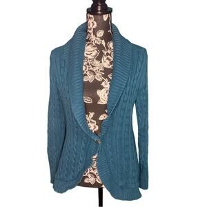 LL Bean Cable knit Sweater Cardigan